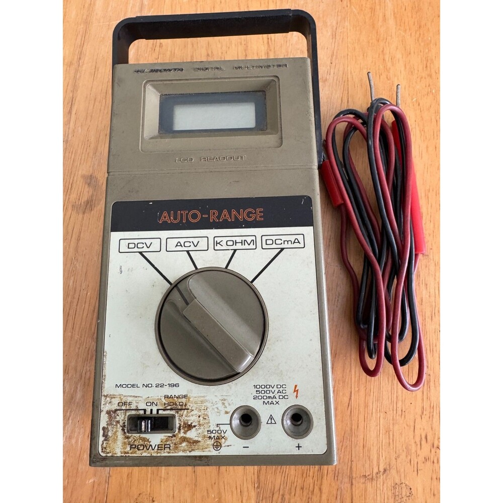Micronta LCD Digital Multimeter 22-196 Tested- WORKS